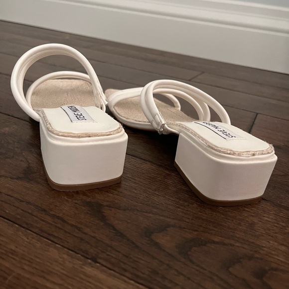 Steve Madden White Wedge Heels - Picture 5 of 5